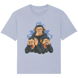 T-Shirt 3 singes Ample Unisexe – Creer Son T-Shirt T-Shirt 3 singes Ample Unisexe – Creer Son T-Shirt