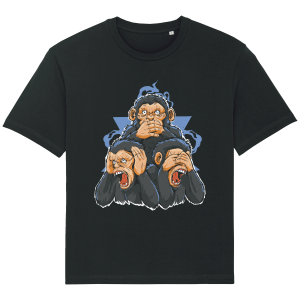 T-Shirt 3 singes Ample Unisexe – Creer Son T-Shirt T-Shirt 3 singes Ample Unisexe – Creer Son T-Shirt