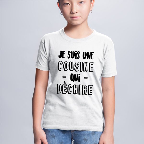 T-Shirt Enfant Cousine qui dechire