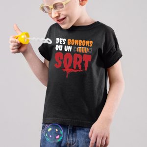 T-Shirt Enfant Des bonbons ou un sort 2 T Shirt Enfant Des bonbons ou un sort 2265 2