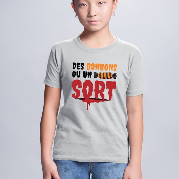 T-Shirt Enfant Des bonbons ou un sort