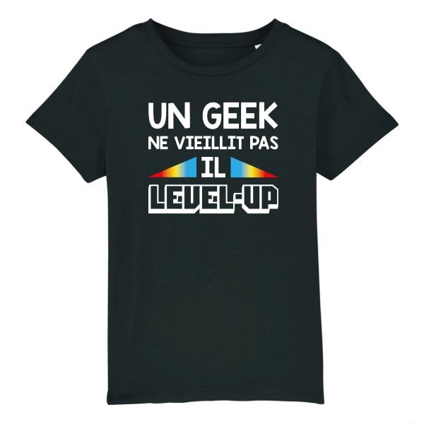 T-Shirt Enfant Geek level-up