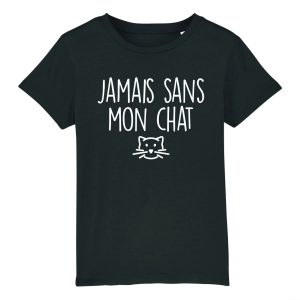 T-Shirt Enfant Jamais sans mon chat T-Shirt Enfant Jamais sans mon chat