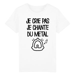 T-Shirt Enfant Je crie pas je chante du metal T-Shirt Enfant Je crie pas je chante du metal