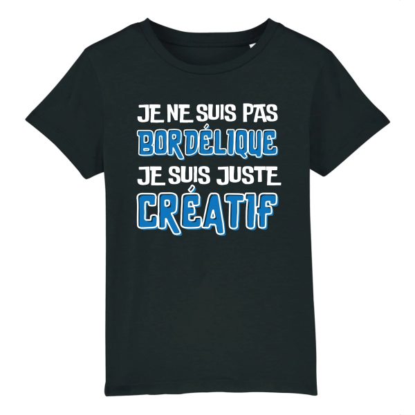 T-Shirt Enfant Je ne suis pas bordelique je suis creatif