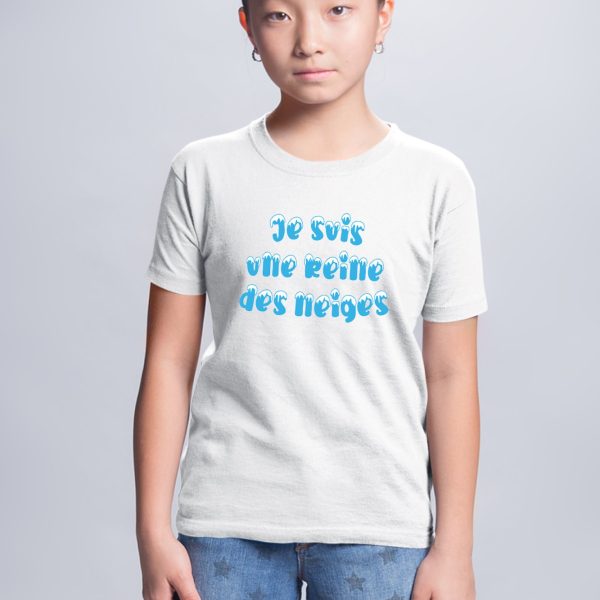 T-Shirt Enfant Je suis une reine des neiges