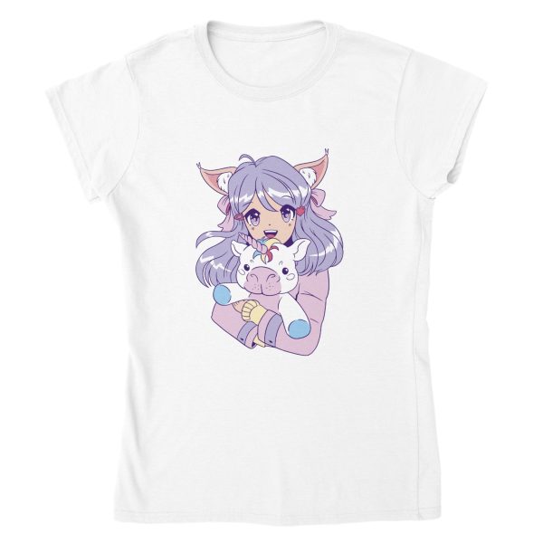 T-shirt Anime Girl Licorne