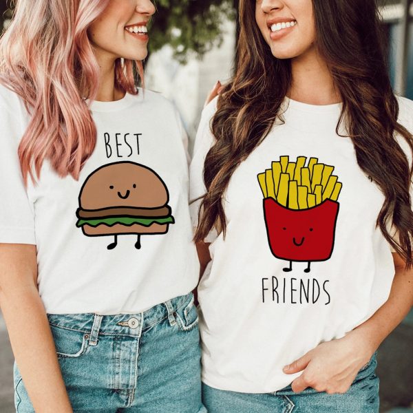 T-shirt BFF Burger frites Best Friends