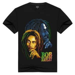 T shirt Bob Marley Rock Ample Noir Crer Son T Shirt 1