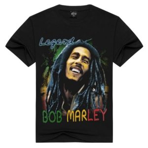 T-shirt Bob Marley Rock Ample Noir 1 T shirt Bob Marley Rock Ample Noir Crer Son T Shirt 2
