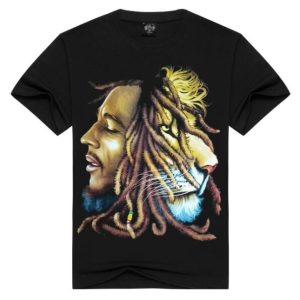 T-shirt Bob Marley Rock Ample Noir 2 T shirt Bob Marley Rock Ample Noir Crer Son T Shirt 4