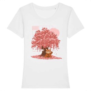 T-shirt Cerisier japonais panda roux