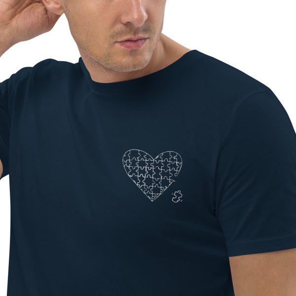 T-shirt brode coeur puzzle