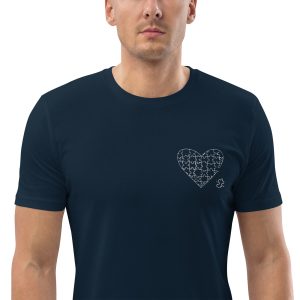 T-shirt brode coeur puzzle