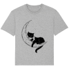 T-Shirt Chat qui lit sur la lune
