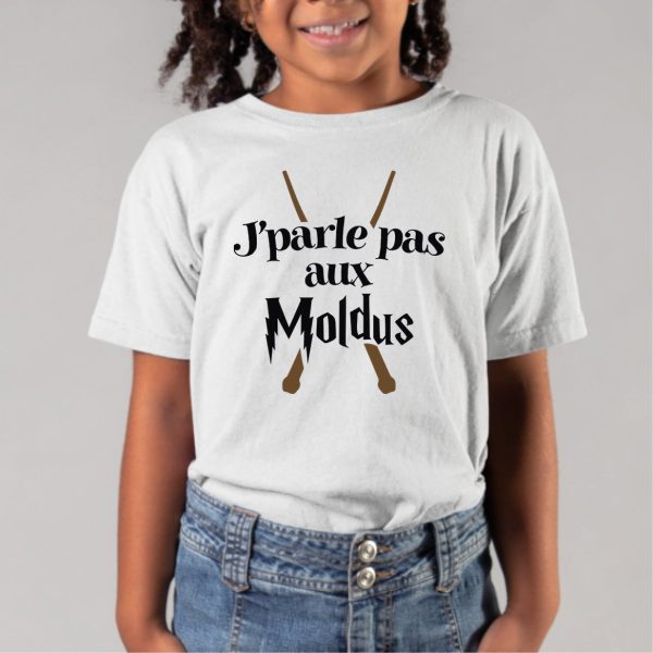 T-Shirt Enfant J’parle pas aux Moldus