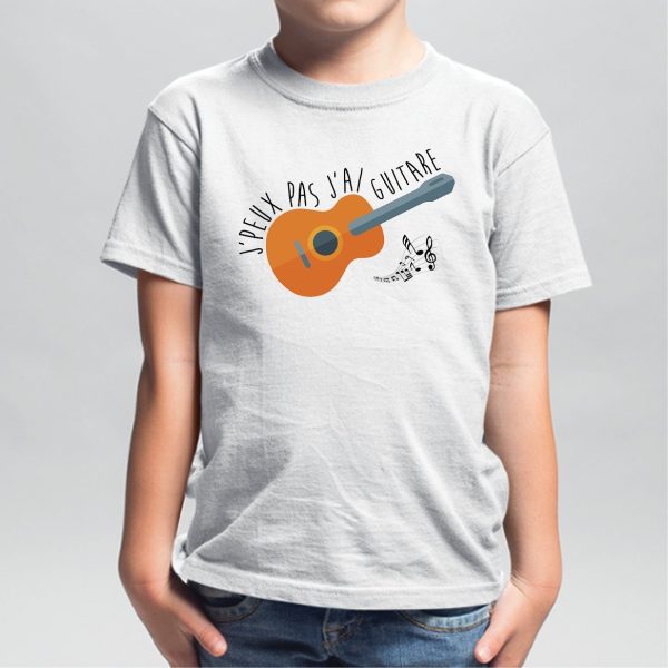 T-Shirt Enfant J’peux pas j’ai guitare