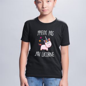T Shirt Enfant Jpeux pas jai licorne 8828 7