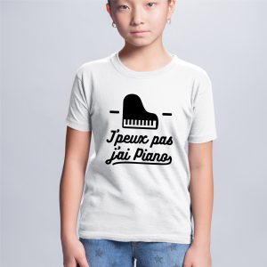 T-Shirt Enfant J’peux pas j’ai piano