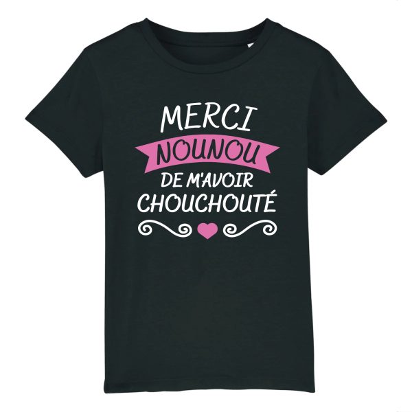 T-Shirt Enfant Merci nounou de m’avoir chouchoute