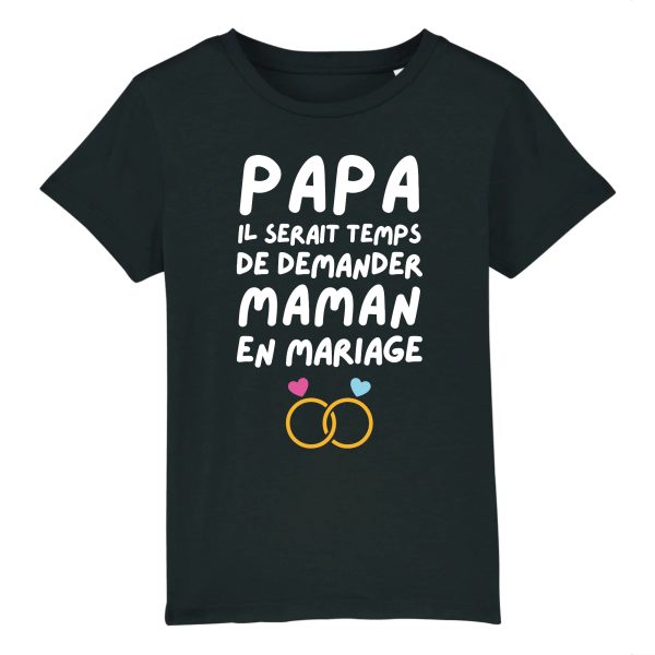 T-Shirt Enfant Papa demande en mariage maman