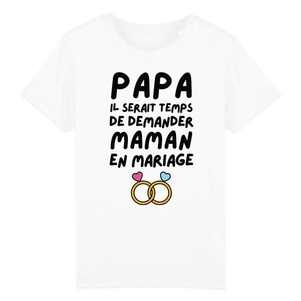 T-Shirt Enfant Papa demande en mariage maman