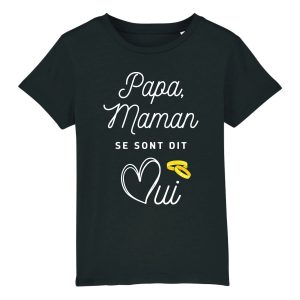 T-Shirt Enfant Papa maman se sont dit oui
