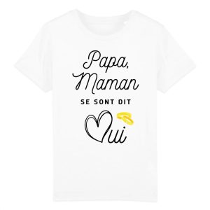 T-Shirt Enfant Papa maman se sont dit oui