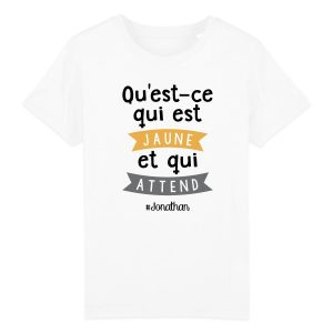 T-Shirt Enfant Qu’est-ce qui est jaune Jonathan