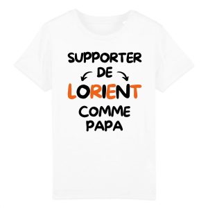 T Shirt Enfant Supporter de Lorient comme papa 5156 4