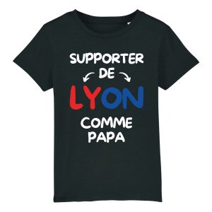 T-Shirt Enfant Supporter de Lyon comme papa