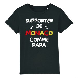 T Shirt Enfant Supporter de Monaco comme papa 3930 3