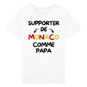 T Shirt Enfant Supporter de Monaco comme papa 3930 4