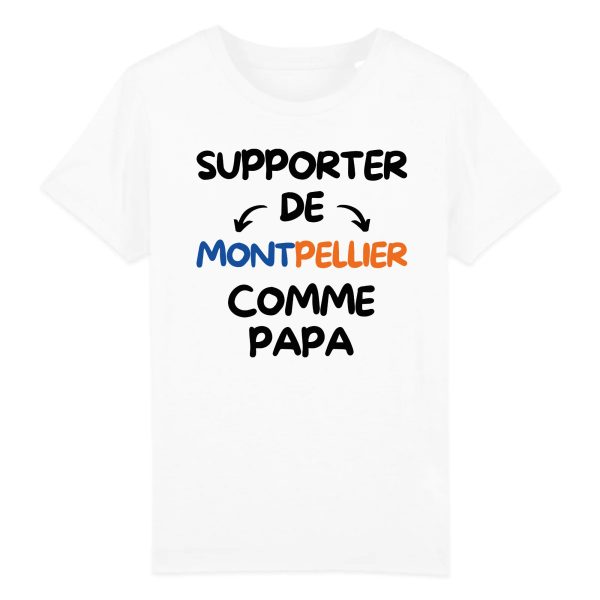 T-Shirt Enfant Supporter de Montpellier comme papa