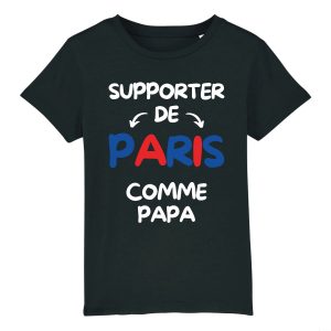 T Shirt Enfant Supporter de Paris comme papa 3053 3