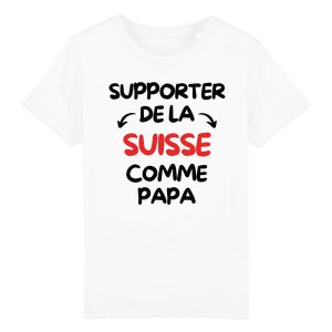 T-Shirt Enfant Supporter de la Suisse comme papa