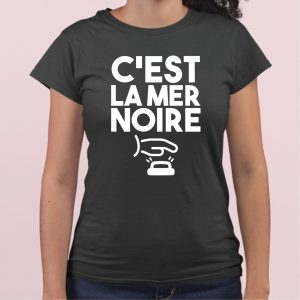T Shirt Femme Cest la mer noire 3741 1