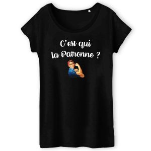 T-Shirt Femme C'est qui la patronne 1 T Shirt Femme Cest qui la patronne 2496 6