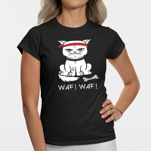 T-Shirt Femme Chat bad boy