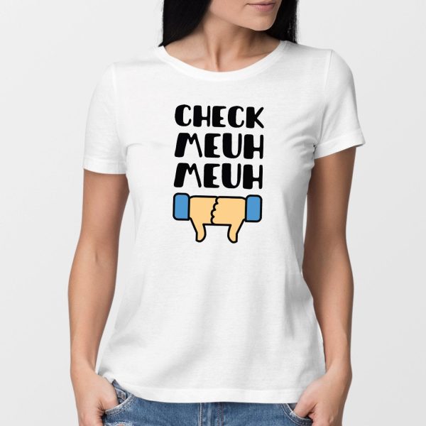 T-Shirt Femme Check meuh meuh