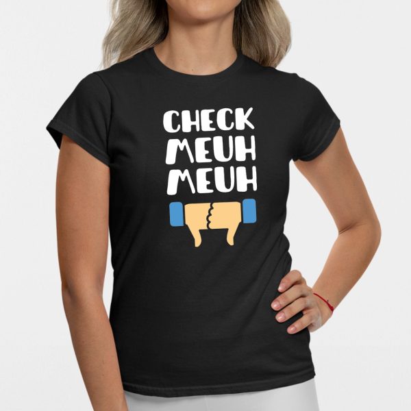 T-Shirt Femme Check meuh meuh