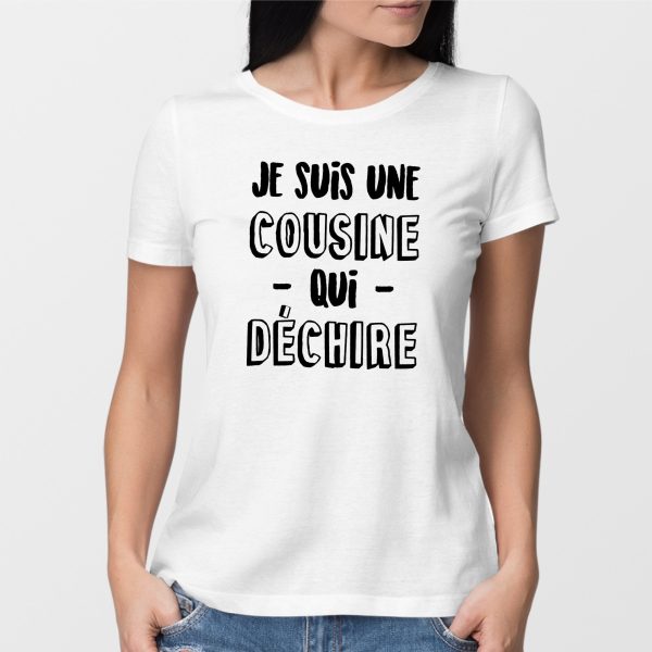 T-Shirt Femme Cousine qui dechire