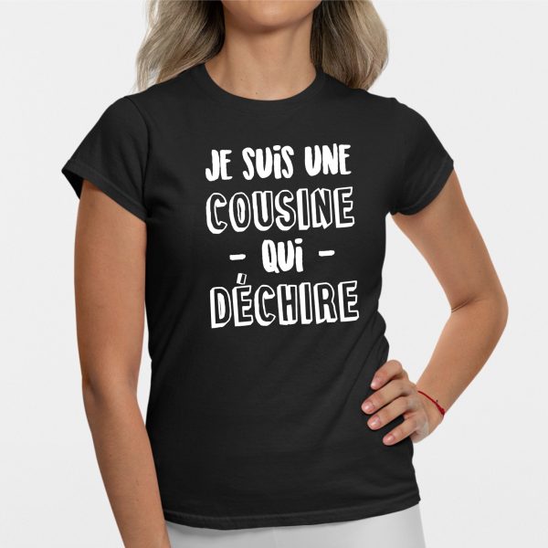 T-Shirt Femme Cousine qui dechire