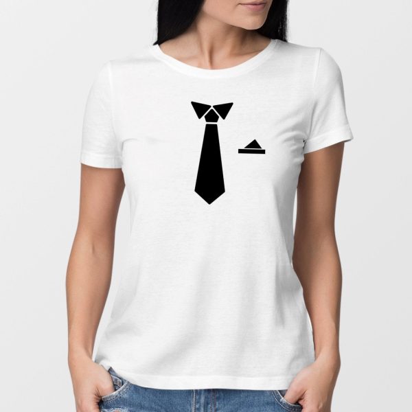 T-Shirt Femme Fausse cravate