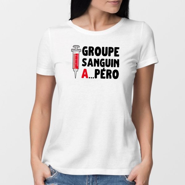 T-Shirt Femme Groupe sanguin Apero