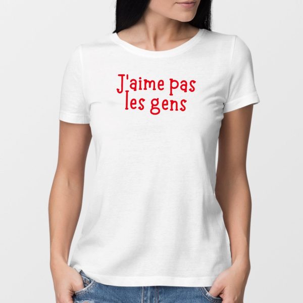 T-Shirt Femme J’aime pas les gens