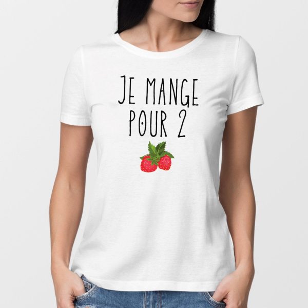 T-Shirt Femme Je mange pour 2