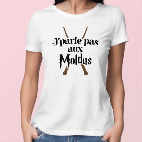 T-Shirt Femme J’parle pas aux Moldus