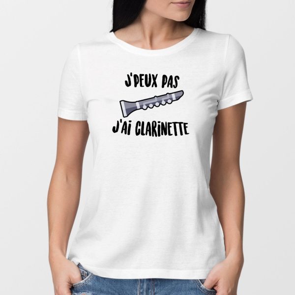 T-Shirt Femme J’peux pas j’ai clarinette