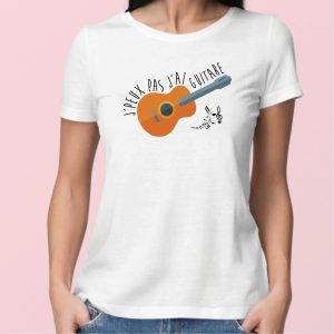 T-Shirt Femme J’peux pas j’ai guitare T-Shirt Femme J’peux pas j’ai guitare
